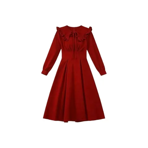 Meanalot Длинное платье с длинными рукавами женское