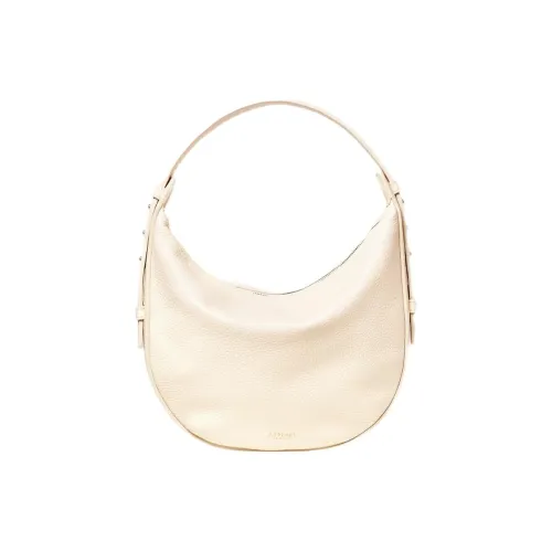 Aspinal Of London Телячья кожа Седло Сумка Плечевая сумка Женская Айвори