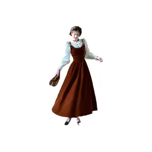 Kiki Clothing Boutique Длинное платье с длинными рукавами женское