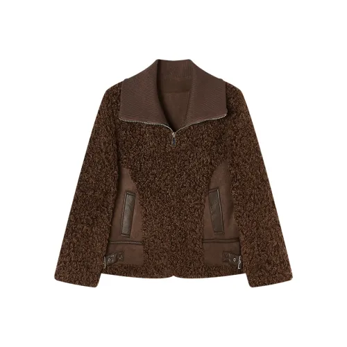 XIANGYING Темно-коричневый женский мех