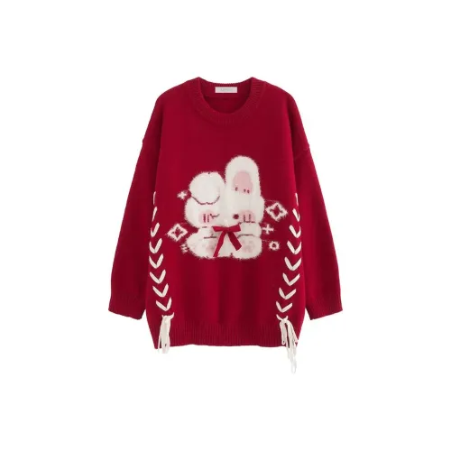 7 SEVFUN Red Women's Sweaters
