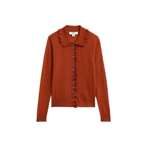 ZARA Collaboration Кирпичный Красный Женский Трикотаж