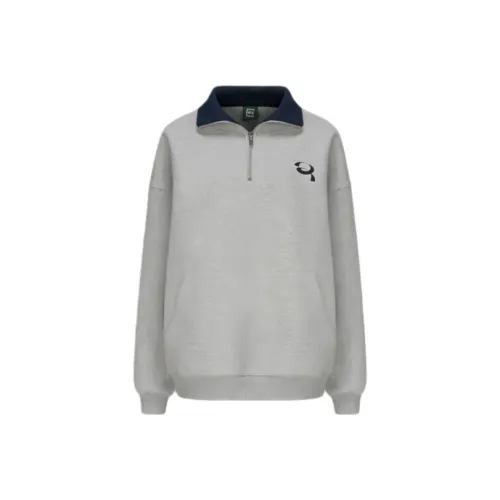 JOPPTI Серый Отложной воротник Свитшот Женские Свитшоты