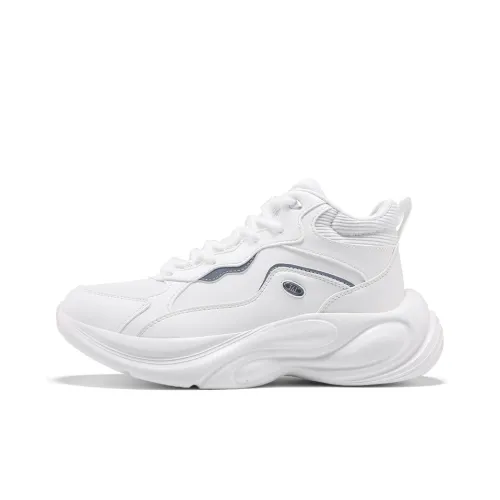 361° Противоскользящий Износостойкий Термический MID Топ Повседневные Беговые кроссовки Женские Белые