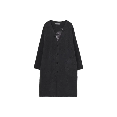 Yohji Yamamoto Pour Homme FW25 Цветочный дизайн Дизайнерский Длинный Кардиган Трикотаж Мужской