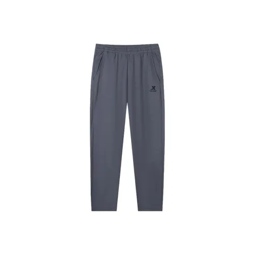 XTEP Прямой крой Тренировочные брюки Мужские Pearl Gray