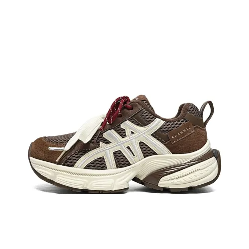 ZHR Карамельное какао Амортизация Износостойкий Низкий Топ Толстая подошва Кроссовки Женские