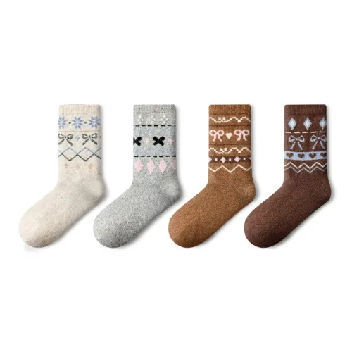 PRIMEET Носки Crew Женские упаковка из 4 пар