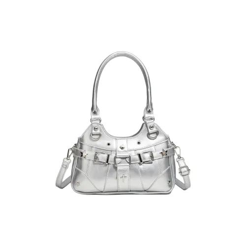 Carksky ПУ (полиуретан) Сумка Стандартная Женская Черная Серебряная