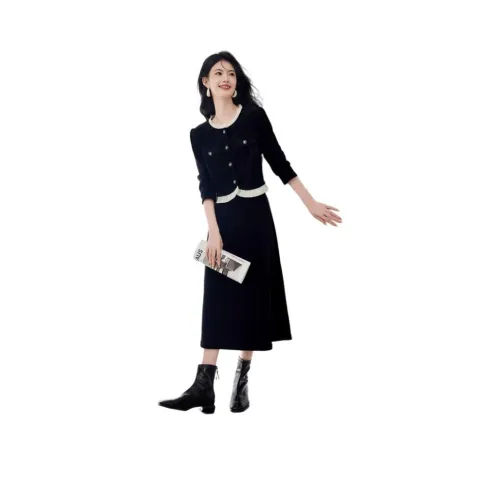 XINFEIYU Черный Женские Комплекты с Юбкой