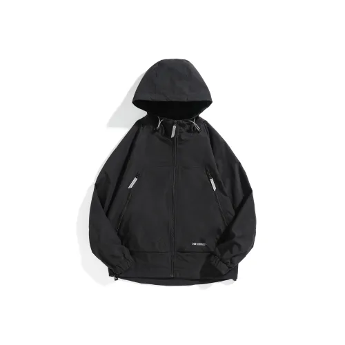 Guxiansen Зимний стиль Хлопковый пуховик Свободный крой Большой размер С капюшоном Водонепроницаемый Альпинистский пуховик Мужской Черный