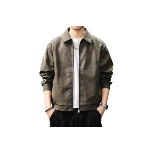 GUISE Зеленый Унисекс Кожаные куртки