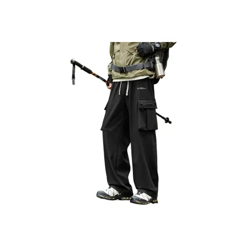 FRQ Черный флис с подкладкой Lined Wa Утолщенный Унисекс Повседневные брюки