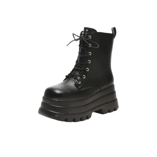 NTOZE Martin Boots Black Women's