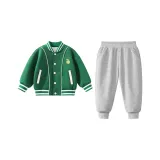 Зеленый Серый Комплекты Одежды