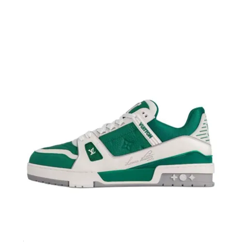LOUIS VUITTON Тренер Low Топ Скейтборд Кроссовки Женские Зеленые