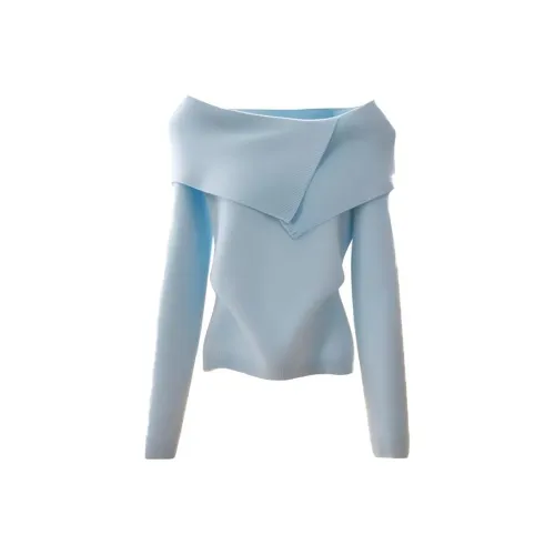 Leather Cat Синий Женские Трикотаж