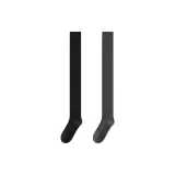 [Флисовая подкладка, без подворота, противоскользящий] Черный, Темно-серый