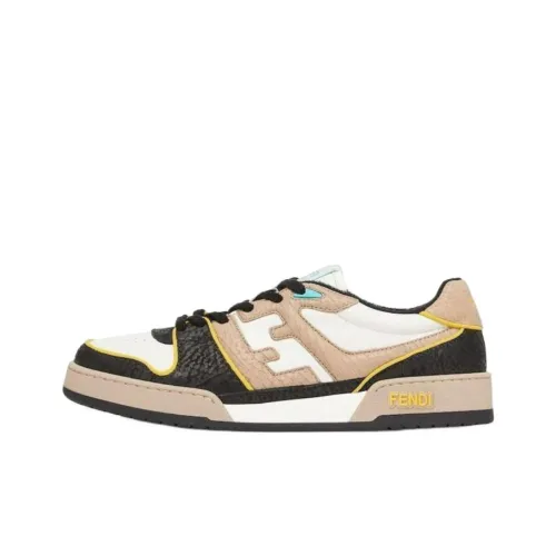 FENDI Match Low Топ Скейтборд Кроссовки Мужские Бежевые