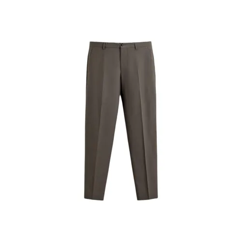 ZARA Темно-серый коричневый мужской костюм брюки