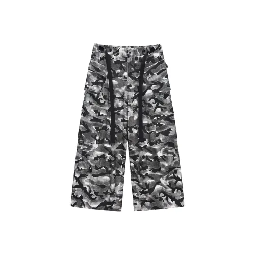 WILDX Черный Белый Камуфляж Унисекс Карго Брюки
