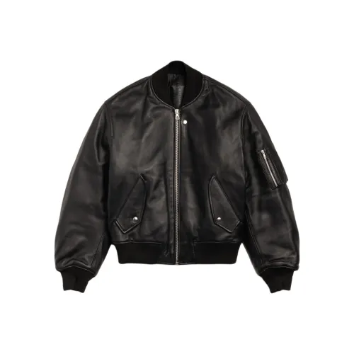 Stussy Праздник FW25 Праздник Коллекция Кожа BUILT Bomber Куртки и Пальто Унисекс