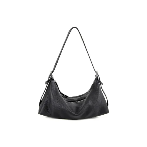 YOCAMU Сумка через плечо из натуральной коровьей кожи стандартная женская черная темно-кофейная