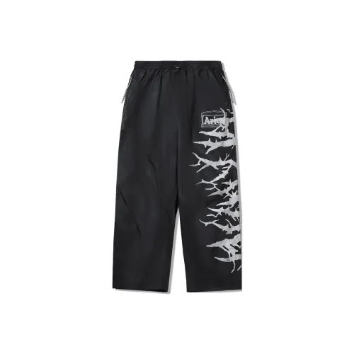 Лайнер Черный Серый Полный С принтом Мужские Повседневные Штаны