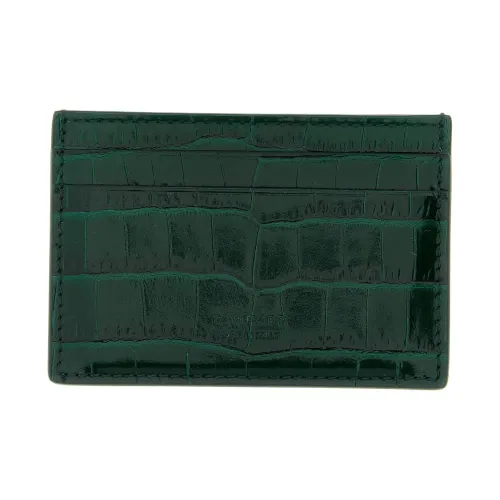 TF Телячья кожа Держатель для карт Мужской Зеленый