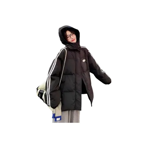 GUOZHEN Черный Женский пуховик