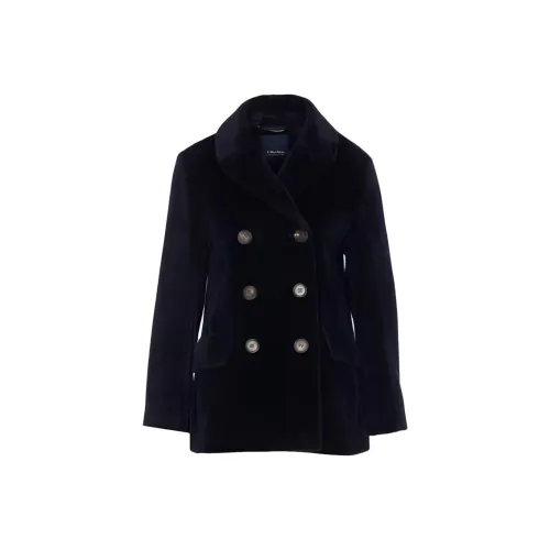 'S MAX MARA Темно-синий Синий Женское Пальто