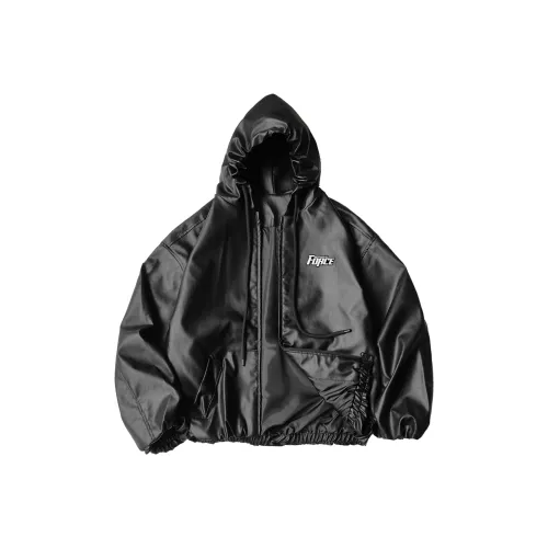 FORCEPULR Черный [С подарками Съемный Металл Логотип] Унисекс Куртки