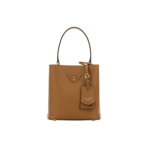 PRADA Panier Кожа Сумка Маленькая Женская Карамель