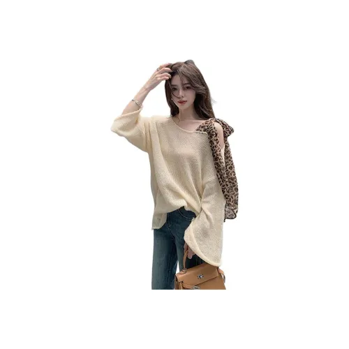 Mu Xiao Xin Абрикос Свитер Женские Трикотаж