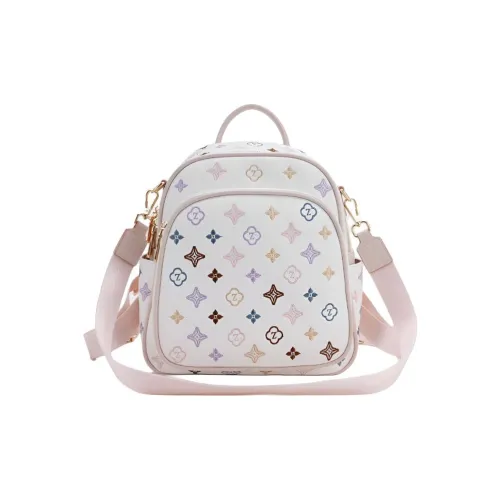 BUHOWE Полиуретан ПУ (полиуретан) Рюкзак Женские Экрю