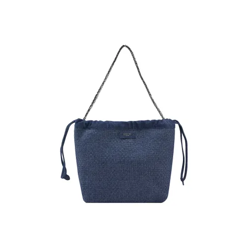 MOSCHINO Хлопок Ведрообразная Сумка Плечевая Сумка Средняя Женская Синяя