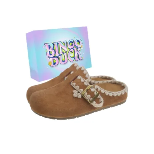 BINGO DUCK Вышивка Домашние тапочки Женские