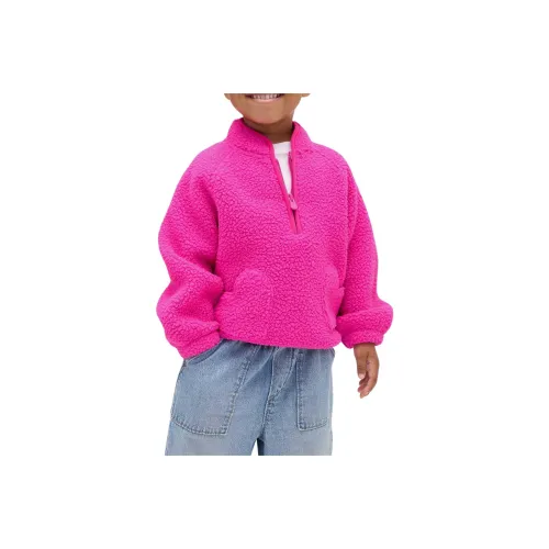 GAP Детские флисовые кофты с подкладкой из шерпы полупереплет пуловер для малышей