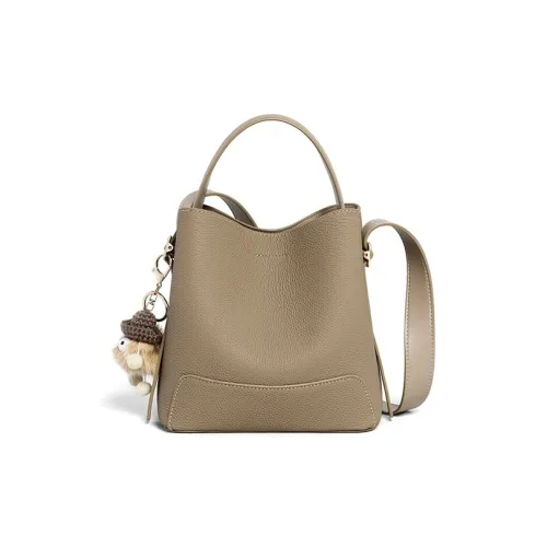 Younger Song Синтетическая кожа Ведрообразная сумка Стандартная Женская Слоновая серый