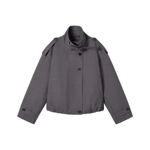 DIALOGUE Пасмурно-серый Женские Пуховики