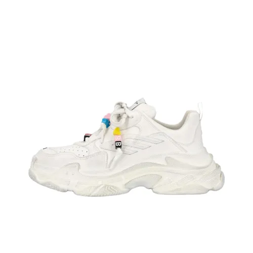 Balenciaga Triple S Sporty Low Топ Толстоподошвенные кроссовки Мужской Белый