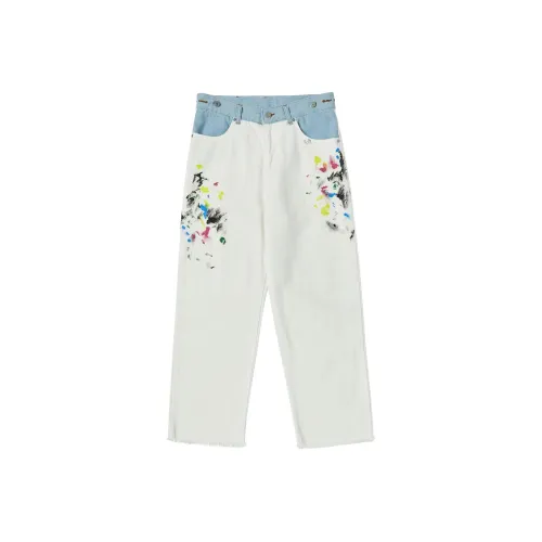 Beyond Closet Белый Унисекс Джинсы