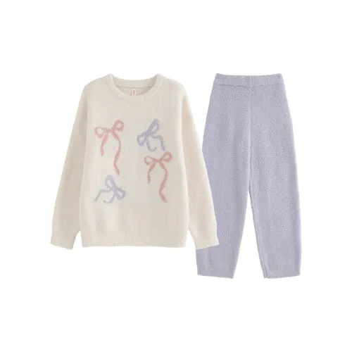 XIAOLIZI Пижамный комплект Утолщенный термический с половиной брусчатой текстурой Женские пижамные комплекты