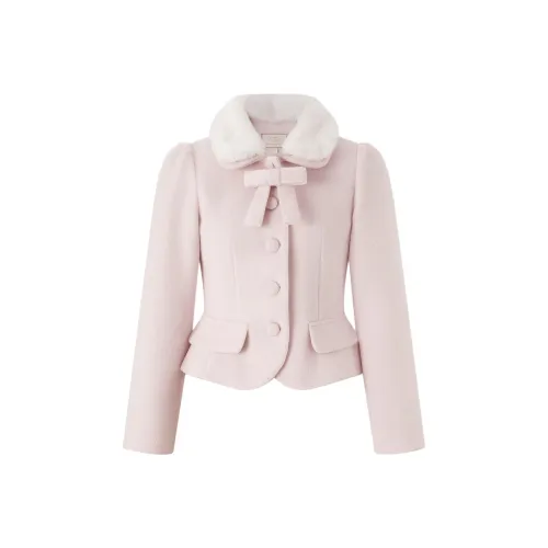 DITB Нежно-розовый Женские Бархатные Куртки