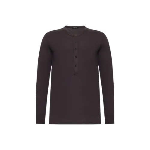 TOM FORD Темно-коричневые мужские футболки T