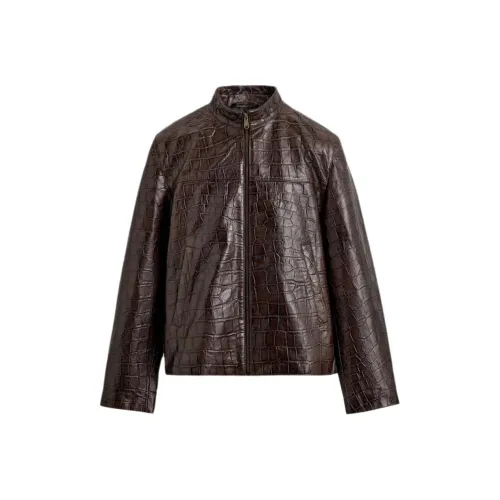 ZARA Collaboration Коричневые Мужские Кожаные Куртки