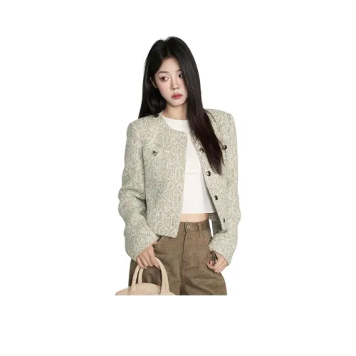 Mu Xiao Xin Аква-зеленый Женские Куртки