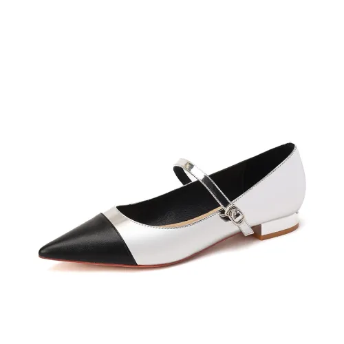 Qiandongmeili Грубый каблук Мэри Джейн туфли 7 см женские