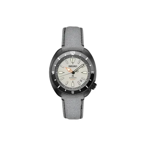 SEIKO Автоматический Ручной Механизм Механизм Кожа Ткань Ремешок Часы 42,3 мм Унисекс Серый Циферблат