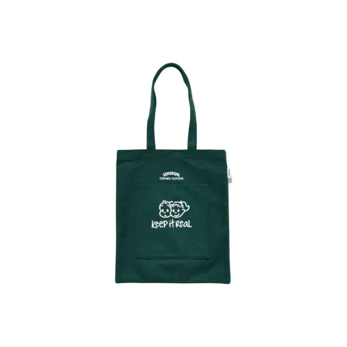 STAYREAL YOSHIDA Shu Коллаборация Хлопок Сумка через плечо Унисекс Зеленый Темно-серый Экрю